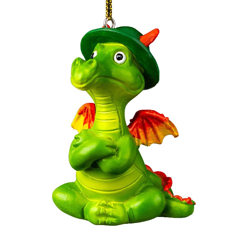 Украшение Дракон в шляпе 7см, полирезина