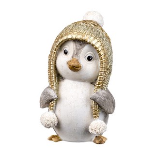 Сувенир Пингвин в шапке 9см, полирезина