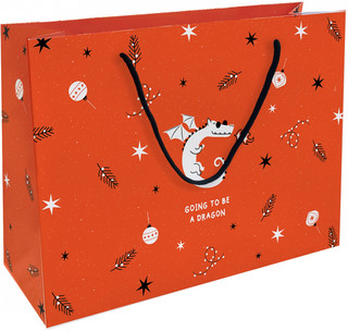 Пакет подарочный Lucky Дракон, красный, 36 х 26 см, BeSmart N3089