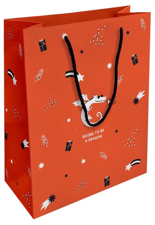 Пакет подарочный Lucky Дракон, красный, 25 х 32, Be Smart N4041
