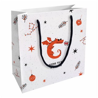 Пакет подарочный Lucky Дракон, белый, 20 х 20 см, BeSmart N3074