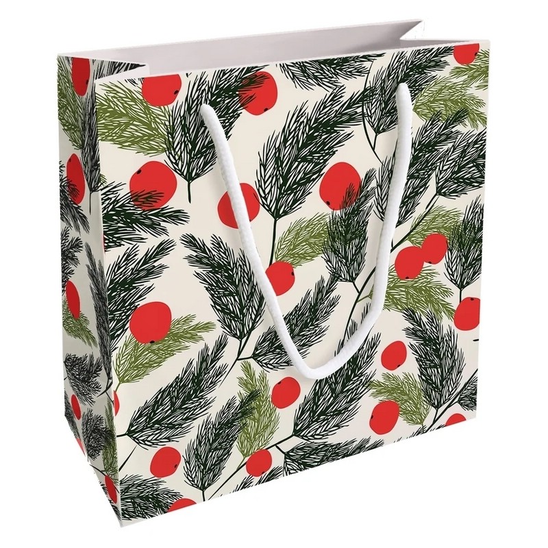 Пакет подарочный Christmas, елки, 20 x 20 см, BeSmart N4013