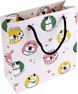Пакет подарочный 'Pets', белый, 20 х 20 см