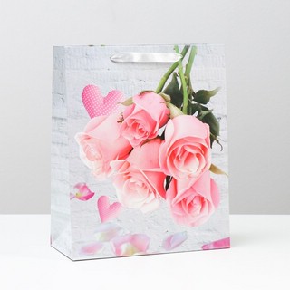 Пакет ламинированный 'Розы', 26 x 32 x 12 см