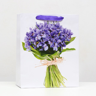 Пакет ламинированный 'Цветы', 26 x 32 x 12 см