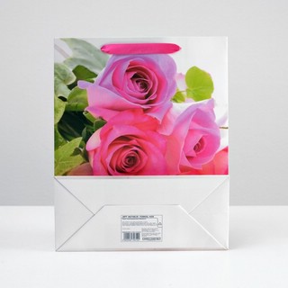 Пакет ламинированный 'Очаровательные розы', 26 x 32 x 12 см 2