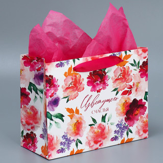 Пакет ламинированный с тишью «Счастье», 23 x 18 x 10 см 1