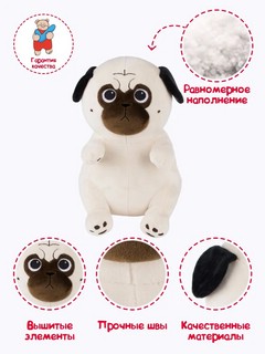 Мягкая игрушка Мопс Мотэко, 30 см 6