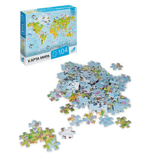 Пазл 'Карта мира' 104 элемента, Dream Makers 3