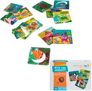 Пазл-игра 'Didactics. Кто где живет?' 12 элементов, Genio Kids 2