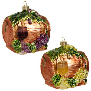 Бочка с вином Массандра (стекло) 7,5х6,5х9 см, в ассортименте...