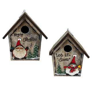 Скворечник декоративный (дерево) 14,5х11,5х18,5 см, в ассорти...