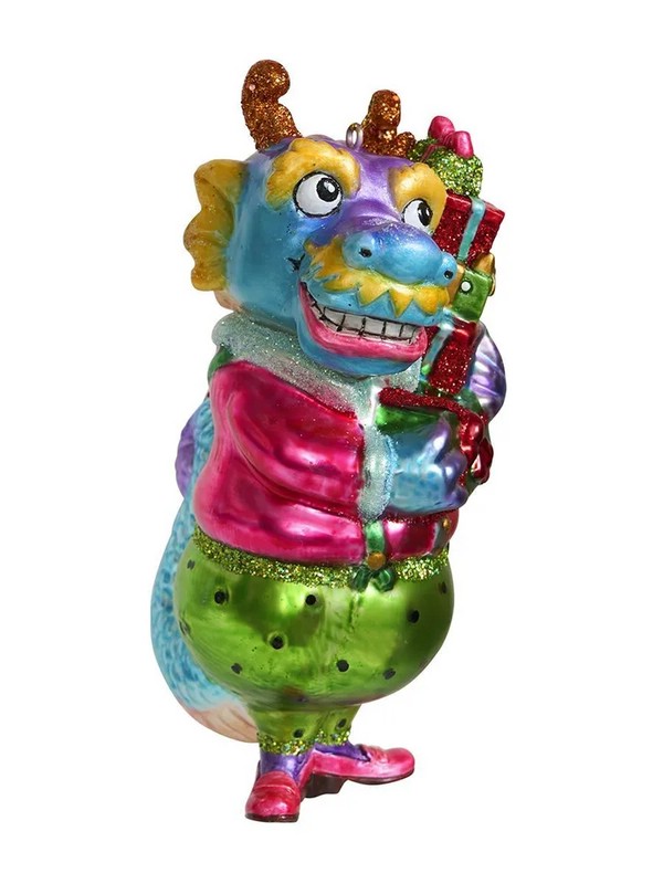 Дракон джентльмен с подарками, 12.5 см