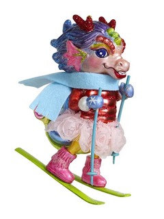 Дракон Леди Слалом, 12 см, стекло+полистоун 1