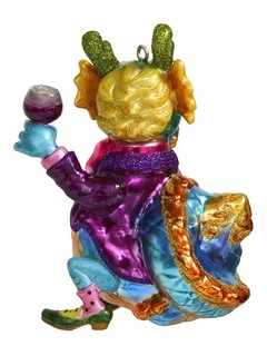 Дракон 'Новогодний тост', 12 см, стекло+полистоун 2