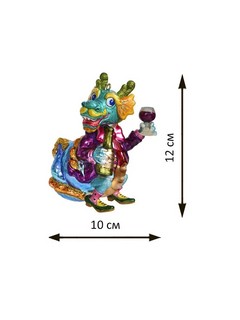 Дракон 'Новогодний тост', 12 см, стекло+полистоун 3