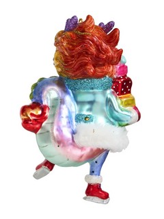 Дракон Фигуристка с подарками, 13.5 см, стекло+полистоун 2