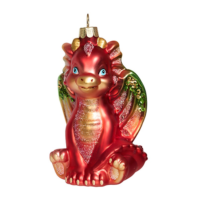 Дракон Огненный, 11 см, стекло