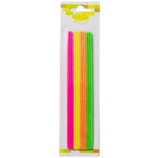 Свечи Неоновые Тонкие, 16.5 см, 24 штуки в наборе, цвета ассорти