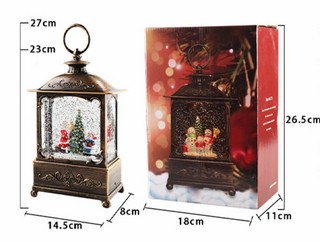 Фонарь новогодний прямоугольный, музыкальный, светящийся, в ассортименте 5