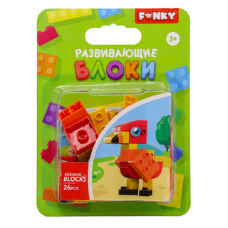 Конструктор детский Funky Toys «Попугай», с крупными блоками, 26 деталей 2
