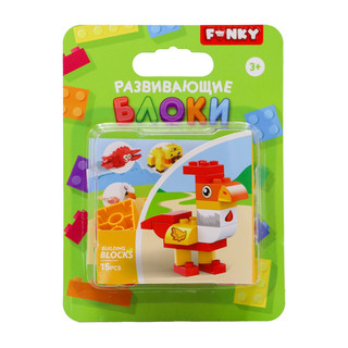 Конструктор детский Funky Toys «Петух», с крупными блоками, 16 деталей 2