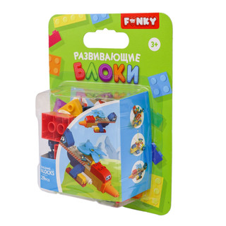 Конструктор детский Funky Toys «Истребитель», с крупными блоками, 29 деталей 3