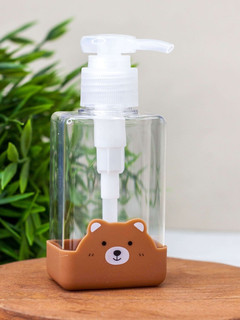 Дорожная бутылочка 'Bear head', с дозатором, коричневый, 100 мл