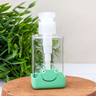 Дорожная бутылочка 'Frog head', с дозатором, зеленый, 100 мл