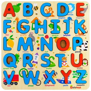Пазл 'Азбука английская' вкладыши деревянные 2