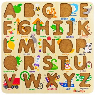 Пазл 'Азбука английская' вкладыши деревянные 3