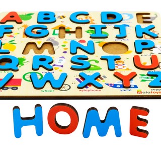 Пазл 'Азбука английская' вкладыши деревянные 4