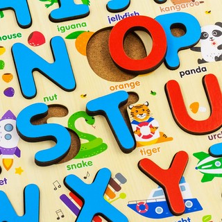 Пазл 'Азбука английская' вкладыши деревянные 5