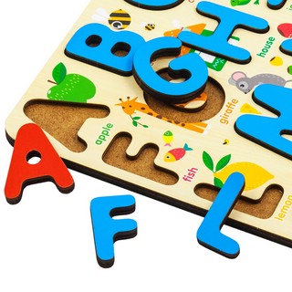 Пазл 'Азбука английская' вкладыши деревянные 6