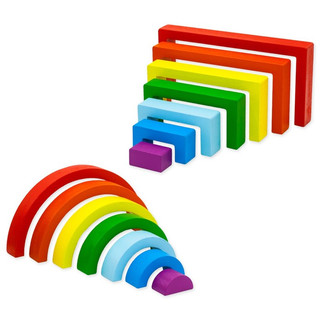 Пирамидка 'Радуга' 2в1, дерево 2