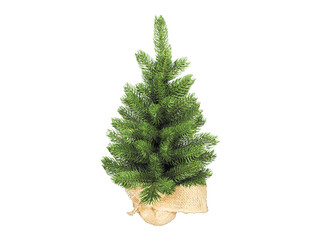 Елочка настольная 'Шэмрок' c литой силиконовой хвоей, в холщо...