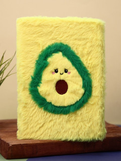 Блокнот плюшевый 'Cute avocado', желтый 1