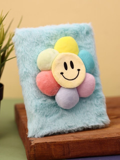 Блокнот плюшевый 'Flower', голубой 3