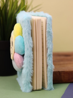 Блокнот плюшевый 'Flower', голубой 4