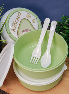Ланчбокс 'Circle eat more avocado', green 4
