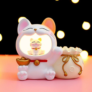 Ночник - подставка для канцелярских принадлежностей «Lucky two Cat» 7