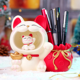 Ночник - подставка для канцелярских принадлежностей «Lucky two Cat» 8