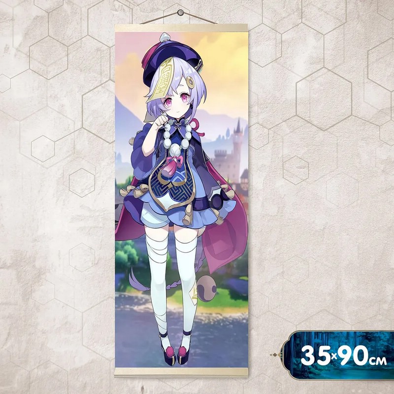 Алмазная мозаика 'Геншин Ци Ци' панно, 35х90 см, артикул KM1102