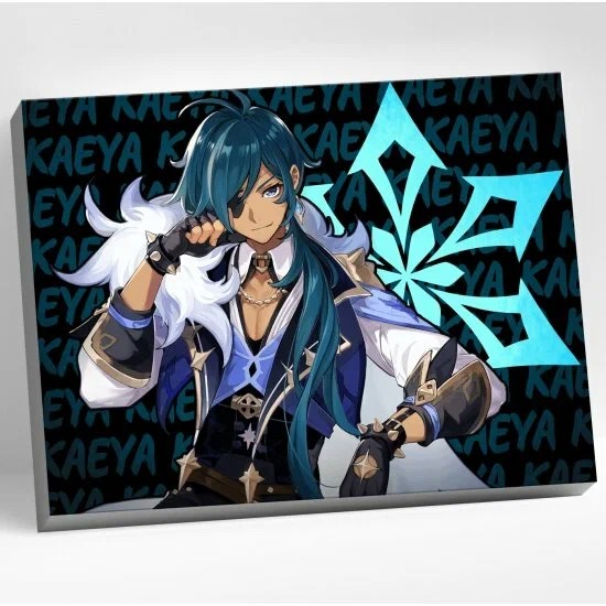 Картина по номерам Неон Кэйа. Геншин Импакт (Genshin Impact), 30х40 см