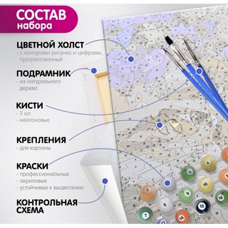 Картина по номерам Неон Аяка. Геншин Импакт (Genshin Impact), 30х40 см 2