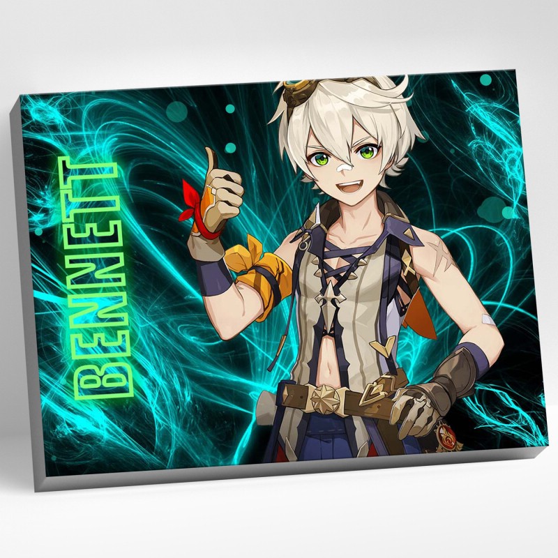 Картина по номерам Неон Беннет. Геншин Импакт (Genshin Impact), 30х40 см