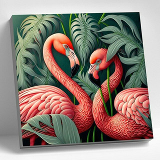 Картина по номерам 'Розовый фламинго', 30x30 см, Molly