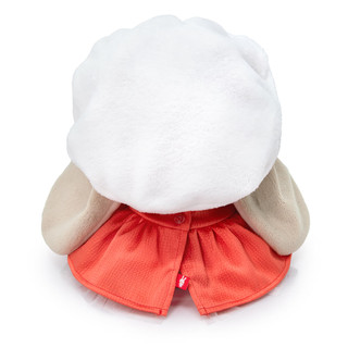 Коралловое платье и белый берет для Зайки Ми, 23 см 7