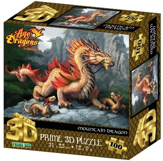 Пазл Prime3D 'Золотой горный Дракон', 100 деталей