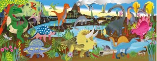 Панорамный пазл 'Планета динозавров', 60 элементов